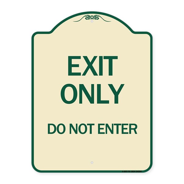 Exit Only Do Not Enter Heavy-Gauge Aluminum Architectural Sign, 24" H, TG-1824-24554